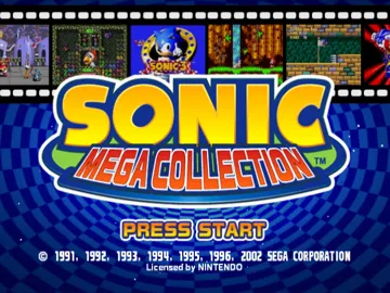 Sonic Mega Collection screen shot title